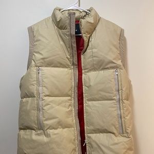 Under Armour Goose Down Cream Puffer Zip Vest